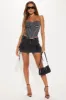What's Meant To Be Cargo Denim Mini Skirt - Black Wash sold by Fashion Nova