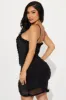 Kiana Mesh Mini Dress - Black sold by Fashion Nova