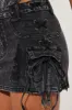What's Meant To Be Cargo Denim Mini Skirt - Black Wash sold by Fashion Nova