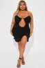 Kiana Mesh Mini Dress - Black sold by Fashion Nova
