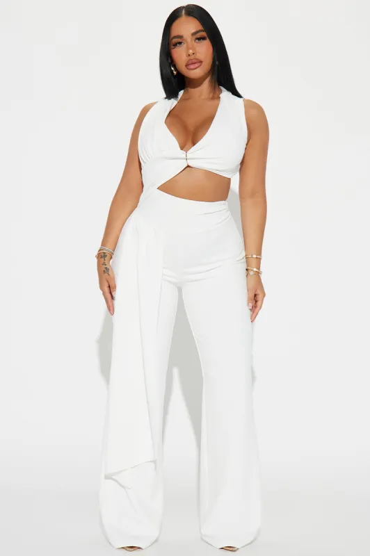 Living Luxe Jumpsuit - Ivory sold by Fashion Nova
