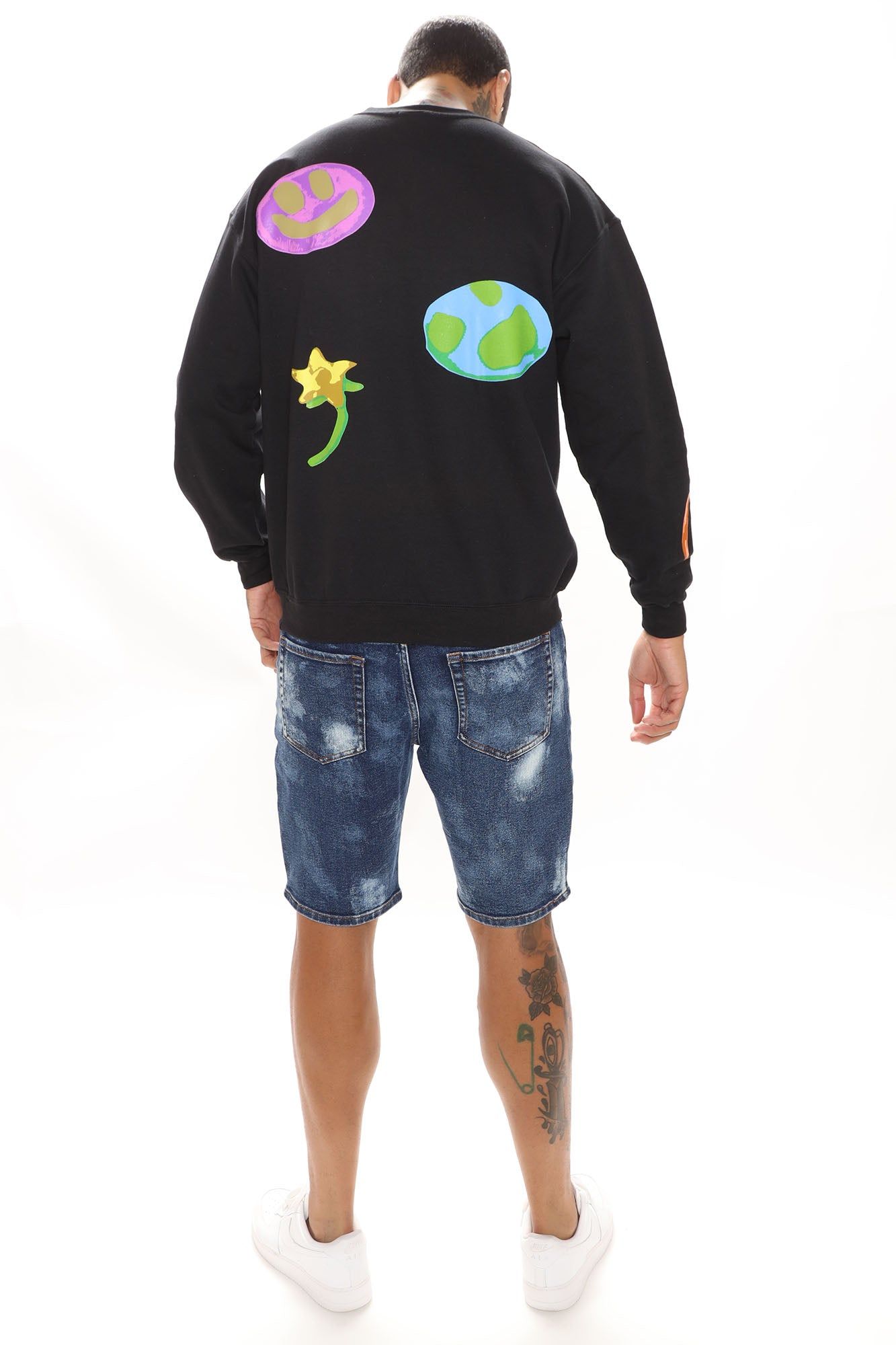 Paint Splattered Denim Shorts - Medium Wash sold by Fashion Nova product image thumbnail 5