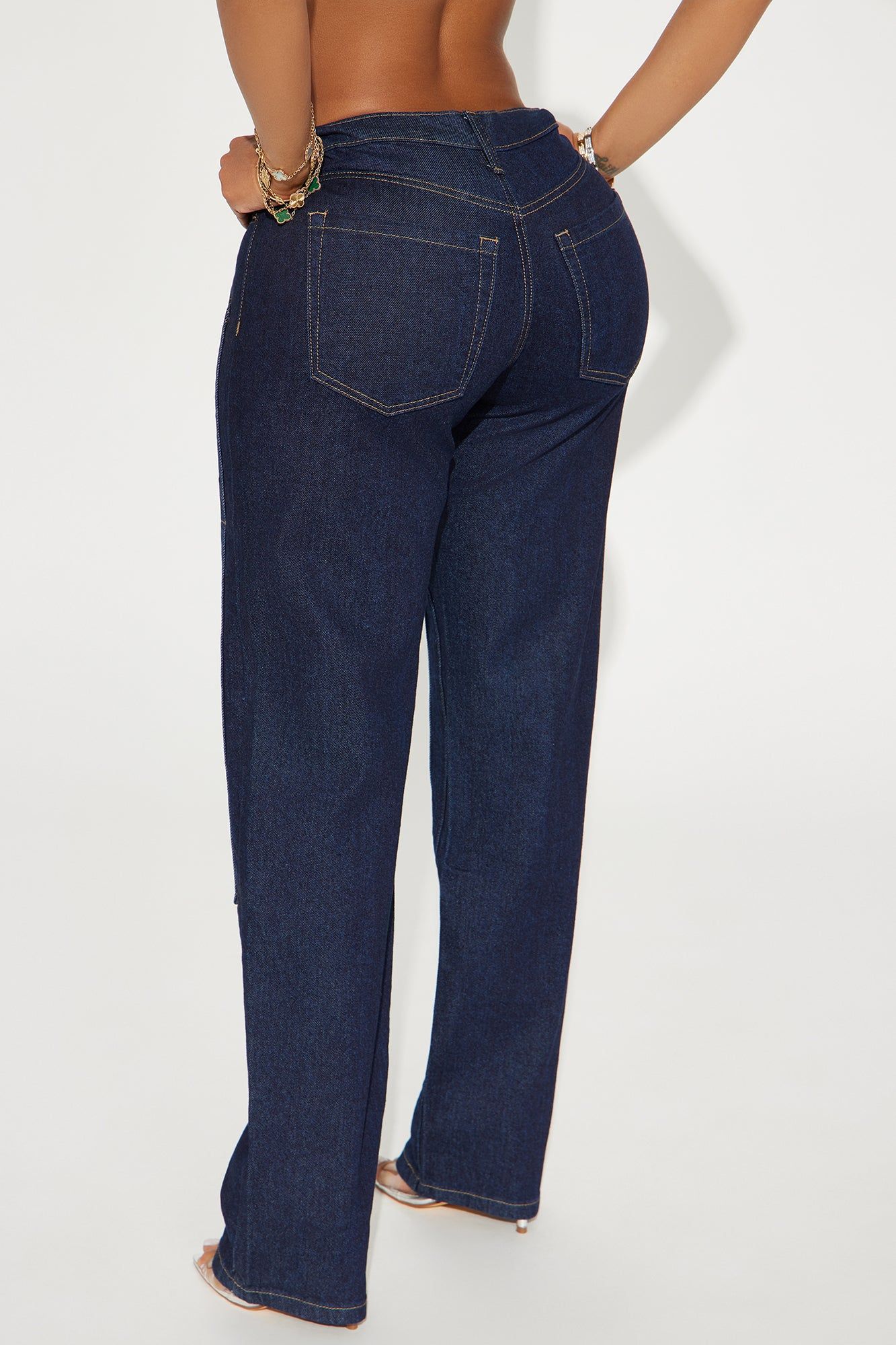 Top Shelf Baggy Straight Leg Jeans - Dark Wash sold by Fashion Nova product image thumbnail 3