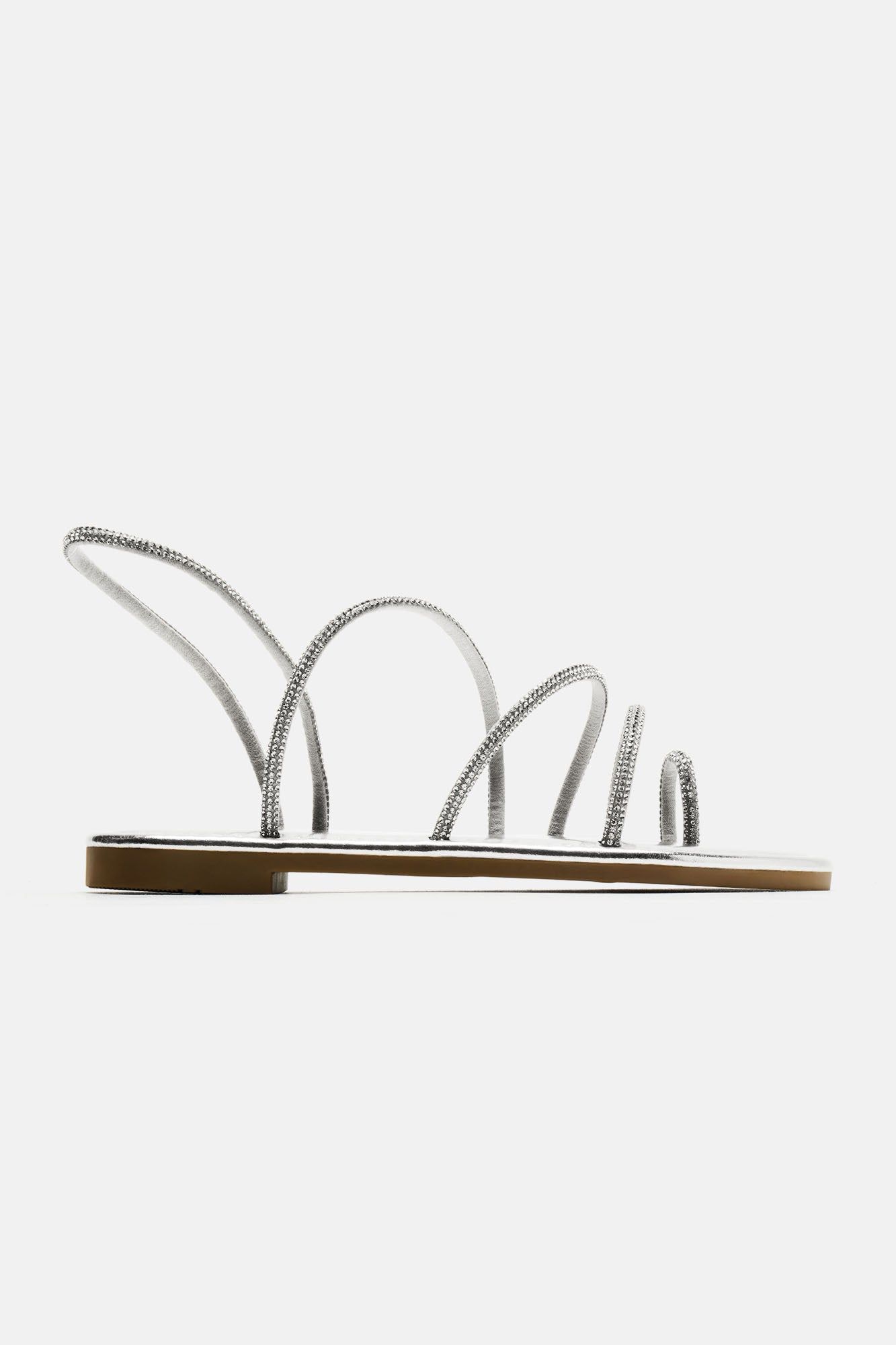 Kaelynn Flat Sandals - Silver sold by Fashion Nova product image thumbnail 4