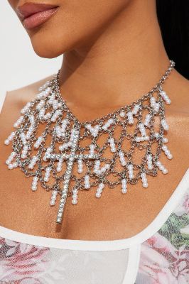 Overflowing Gratitude Necklace - Silver sold by Fashion Nova