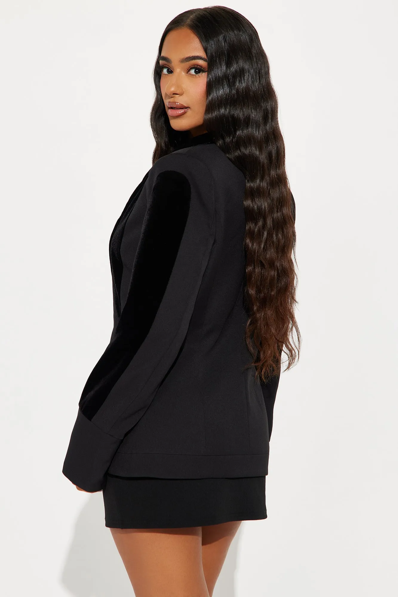 New Level Velvet Blazer - Black sold by Fashion Nova product image thumbnail 3
