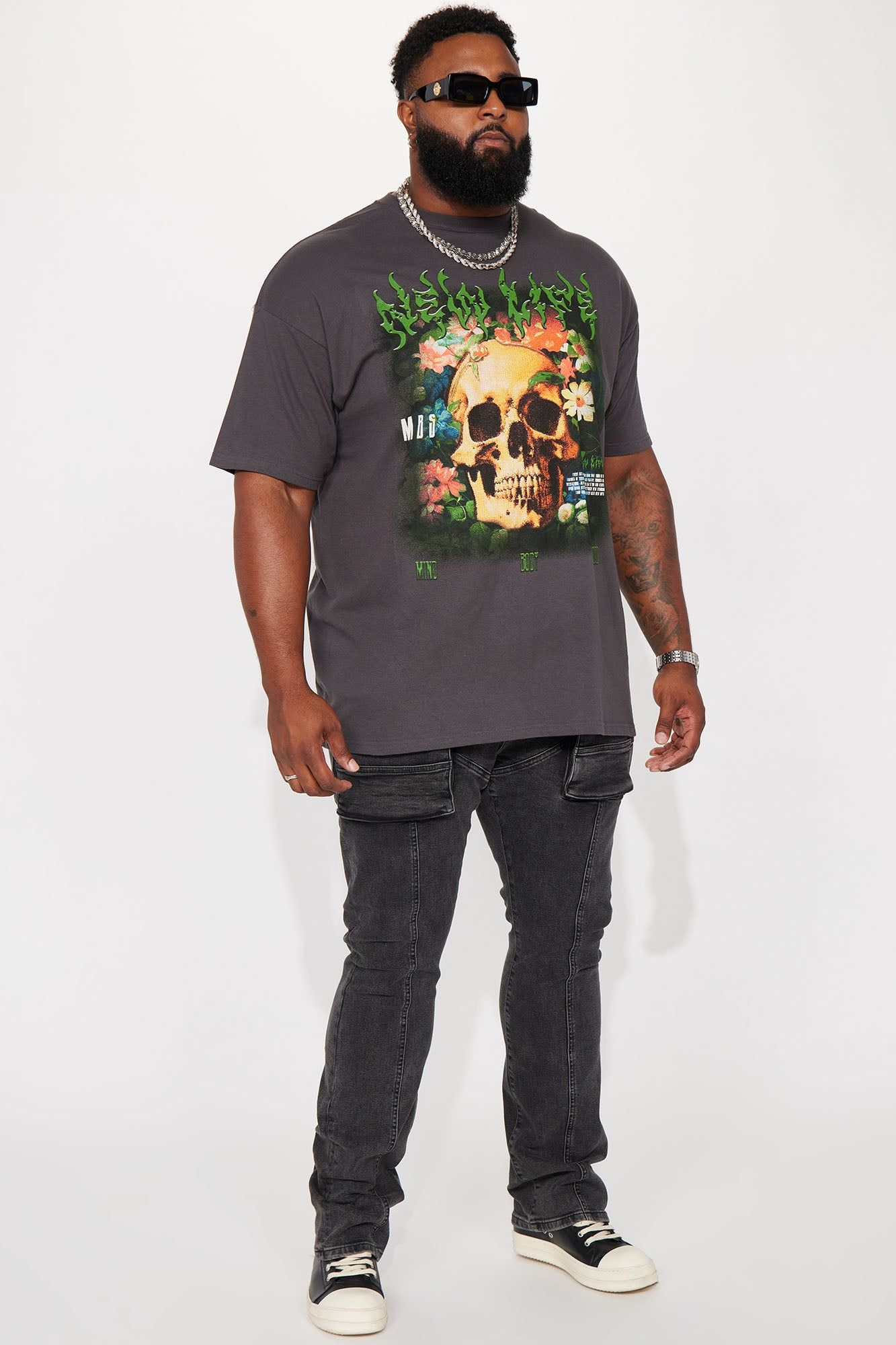 New Life New Mind Short Sleeve Tee - Charcoal sold by Fashion Nova product image thumbnail 5