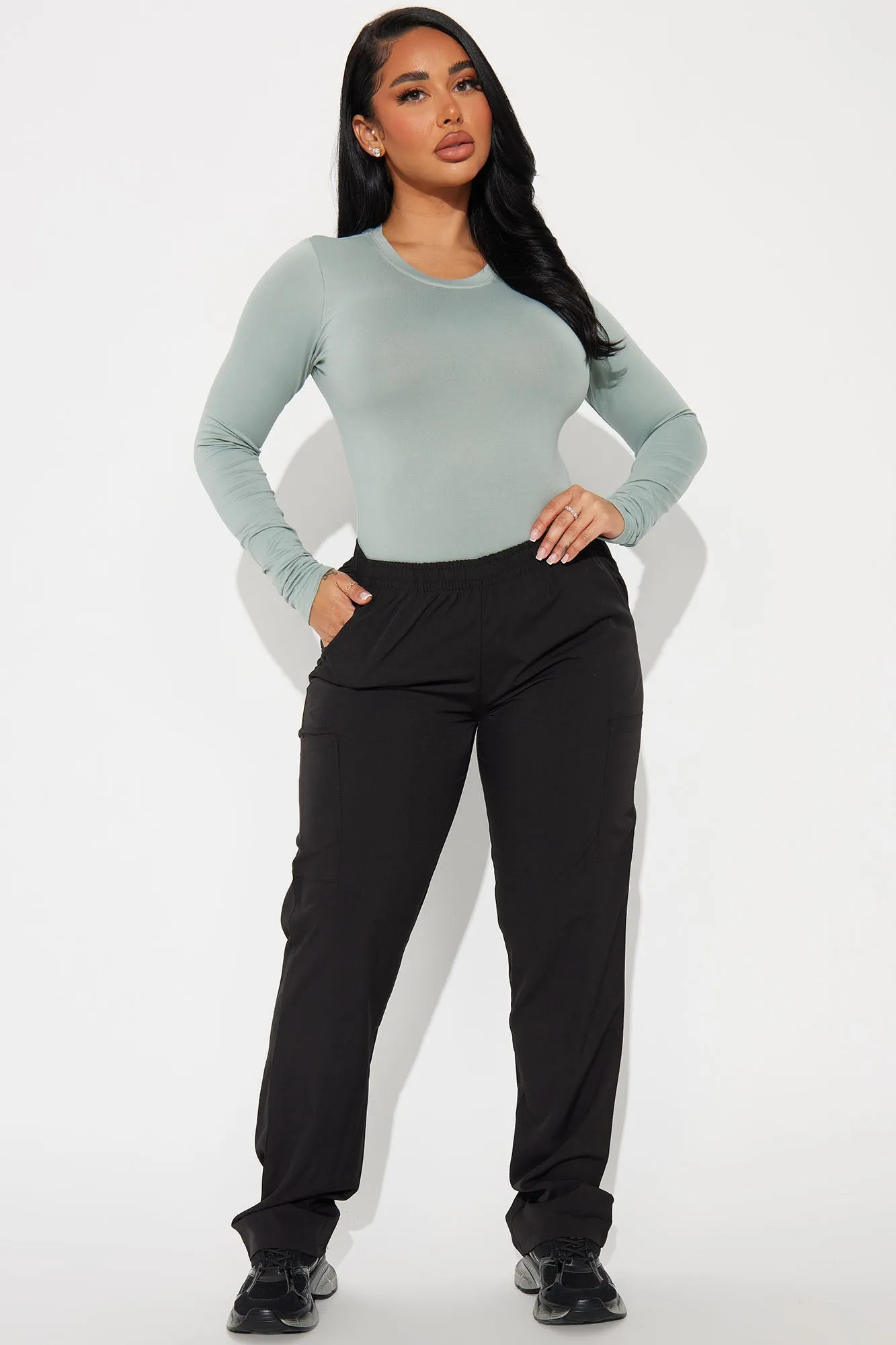 Stretch Uniform UnderScrub Shirt - Sage sold by Fashion Nova product image thumbnail 3