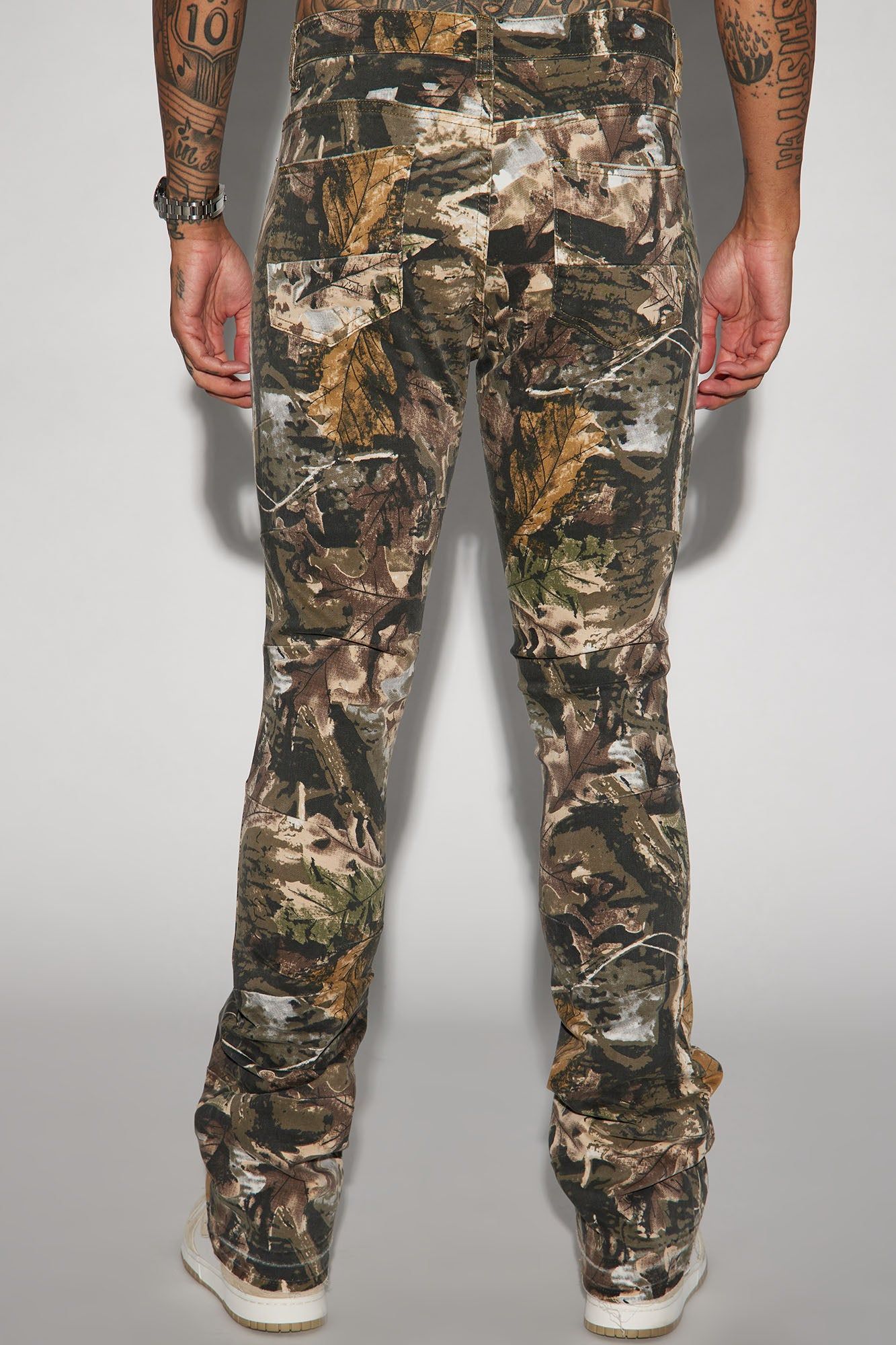 Been This Way Stacked Skinny Flare Pants - Camouflage sold by Fashion Nova product image thumbnail 5