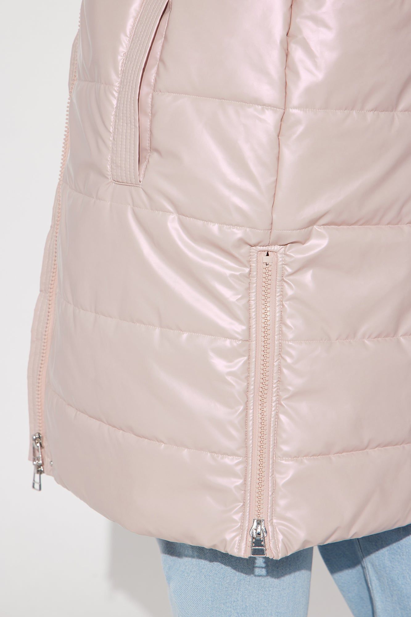 Diamond Girl Faux Leather Puffer Vest - Pink sold by Fashion Nova product image thumbnail 6