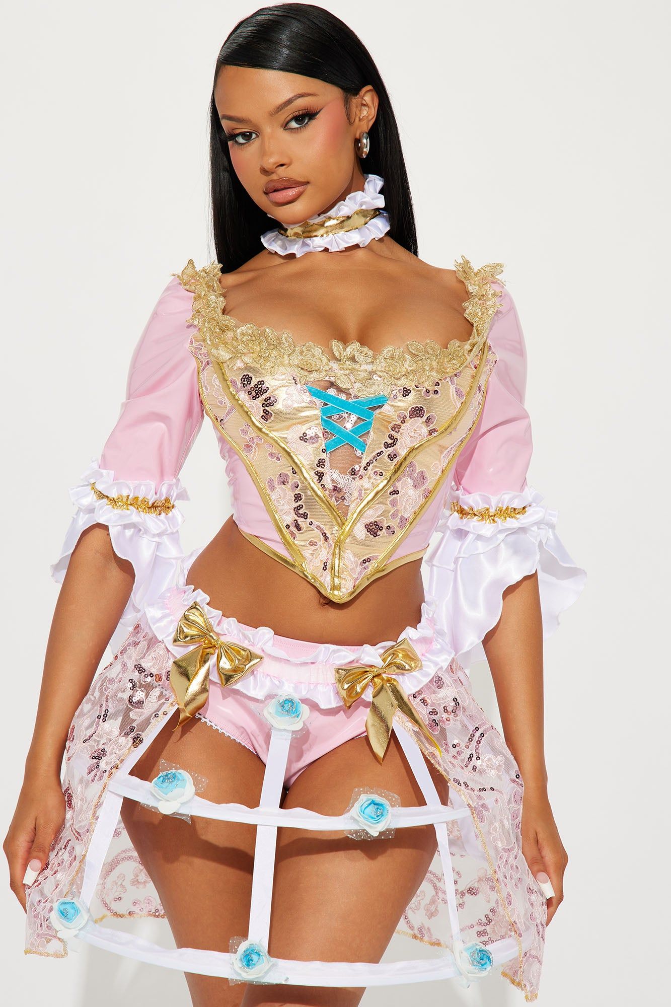 Let Them Eat Cake 4 Piece Costume Set - Pink/combo sold by Fashion Nova product image thumbnail 2
