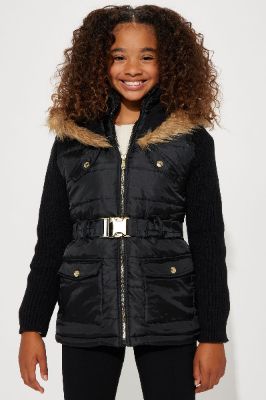 Mini Get With It Sweater Sleeve Jacket - Black made by Fashion Nova