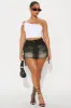Delilah Cargo Tinted Denim Mini Skirt - Black Wash sold by Fashion Nova