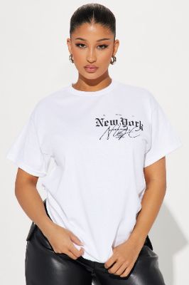 New York Script Tee - White sold by Fashion Nova
