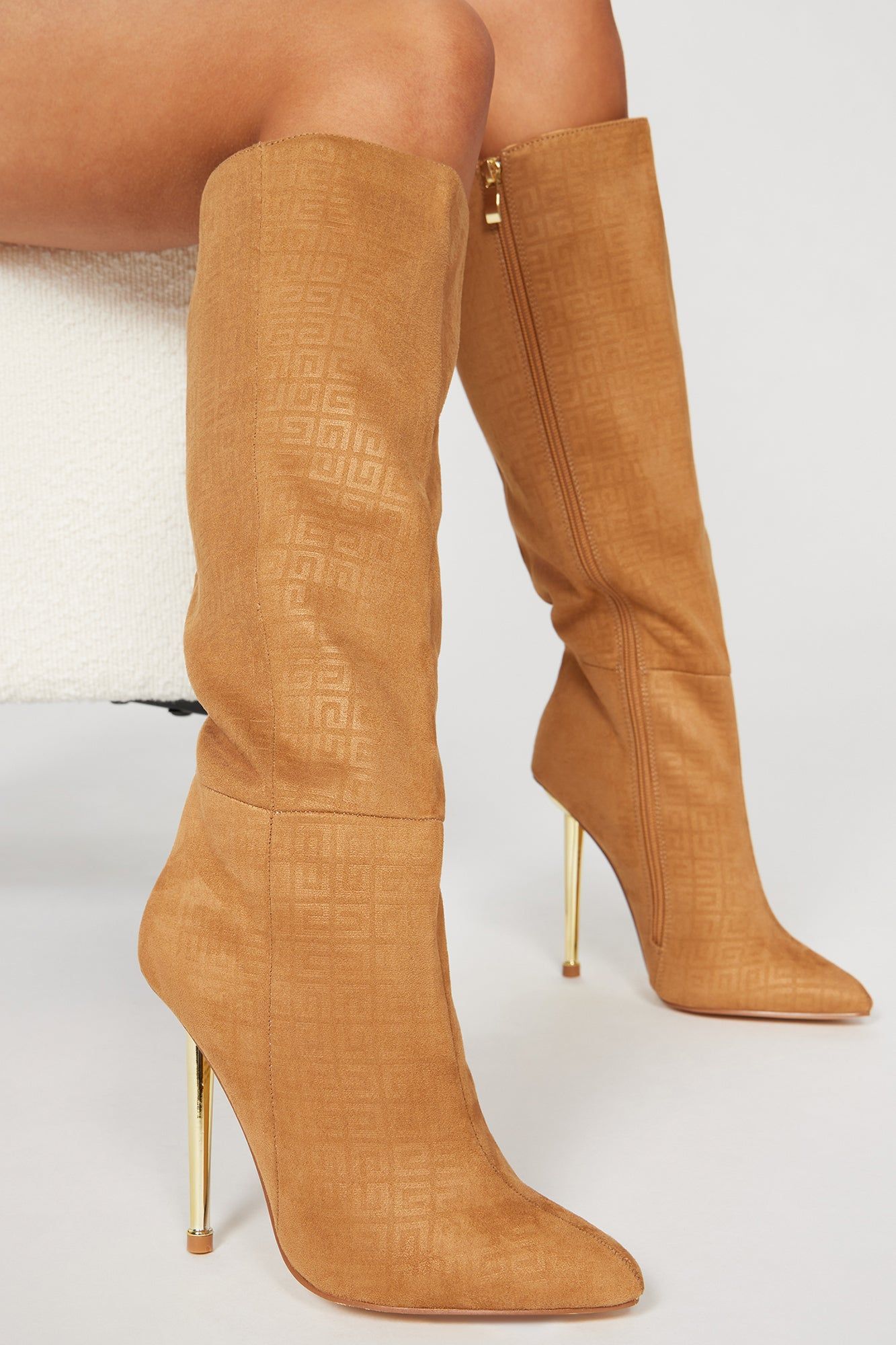Need Some Clarity Knee High Boots - Camel sold by Fashion Nova