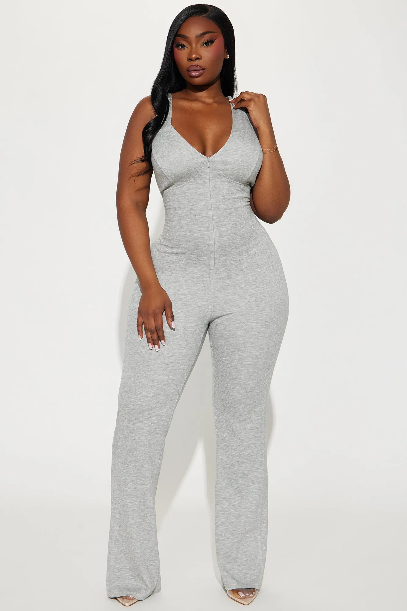Best Believe Jumpsuit - Heather Grey sold by Fashion Nova product image thumbnail 4