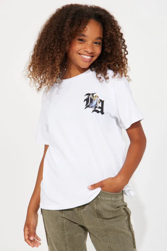 Mini Los Angeles Angel Graphic Tee - White sold by Fashion Nova