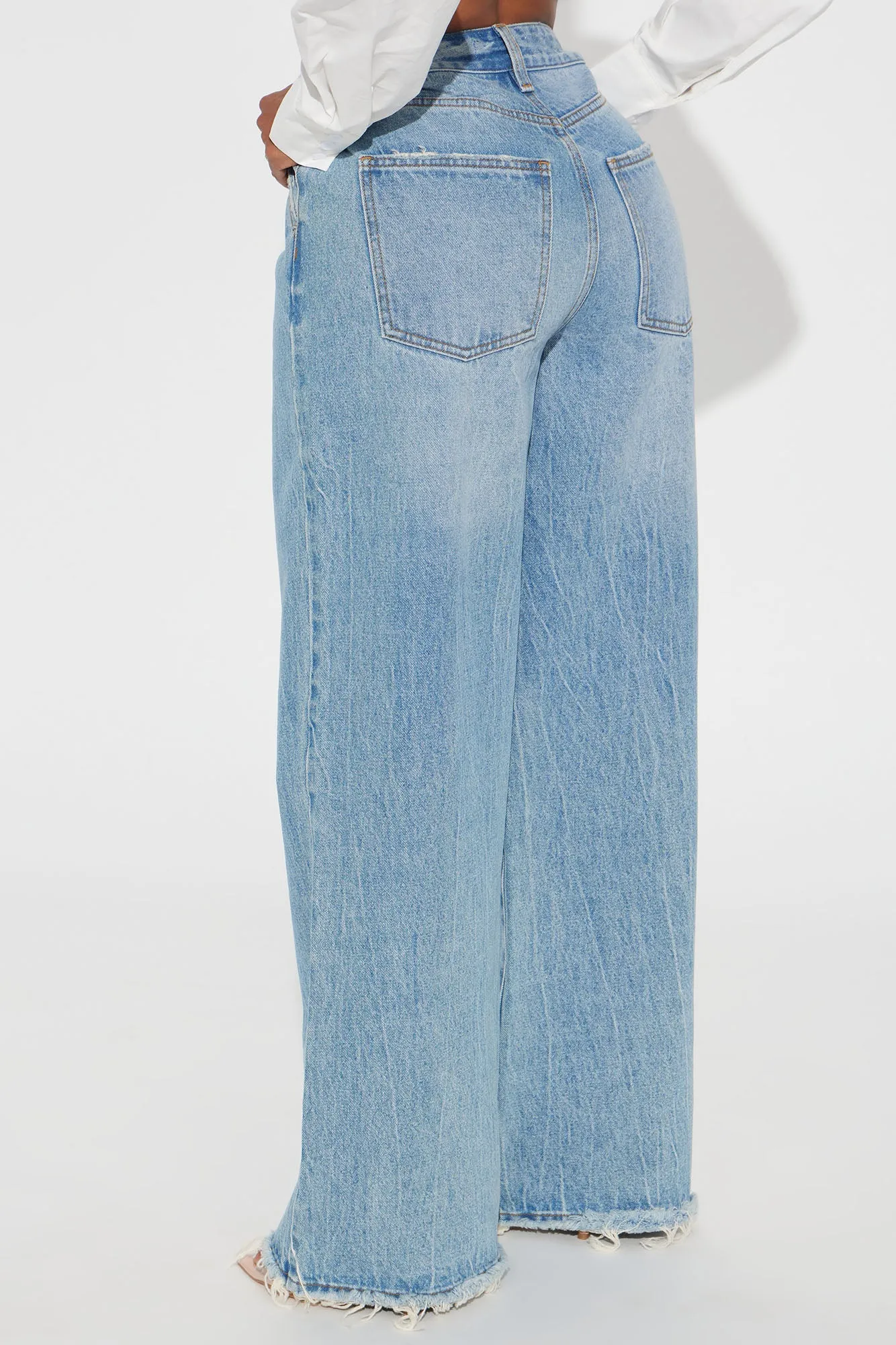 Such A Game Changer Pleated Trouser Jeans - Light Wash sold by Fashion Nova product image thumbnail 3