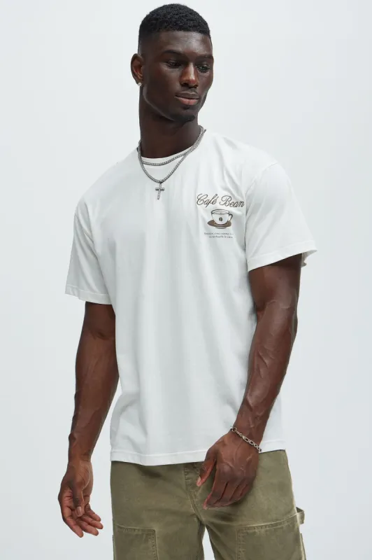 Cafe Bean Short Sleeve Tee - White sold by Fashion Nova