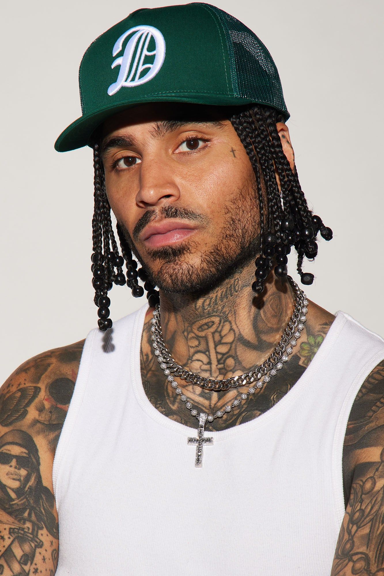 Detroit Twill Trucker Hat - Green sold by Fashion Nova