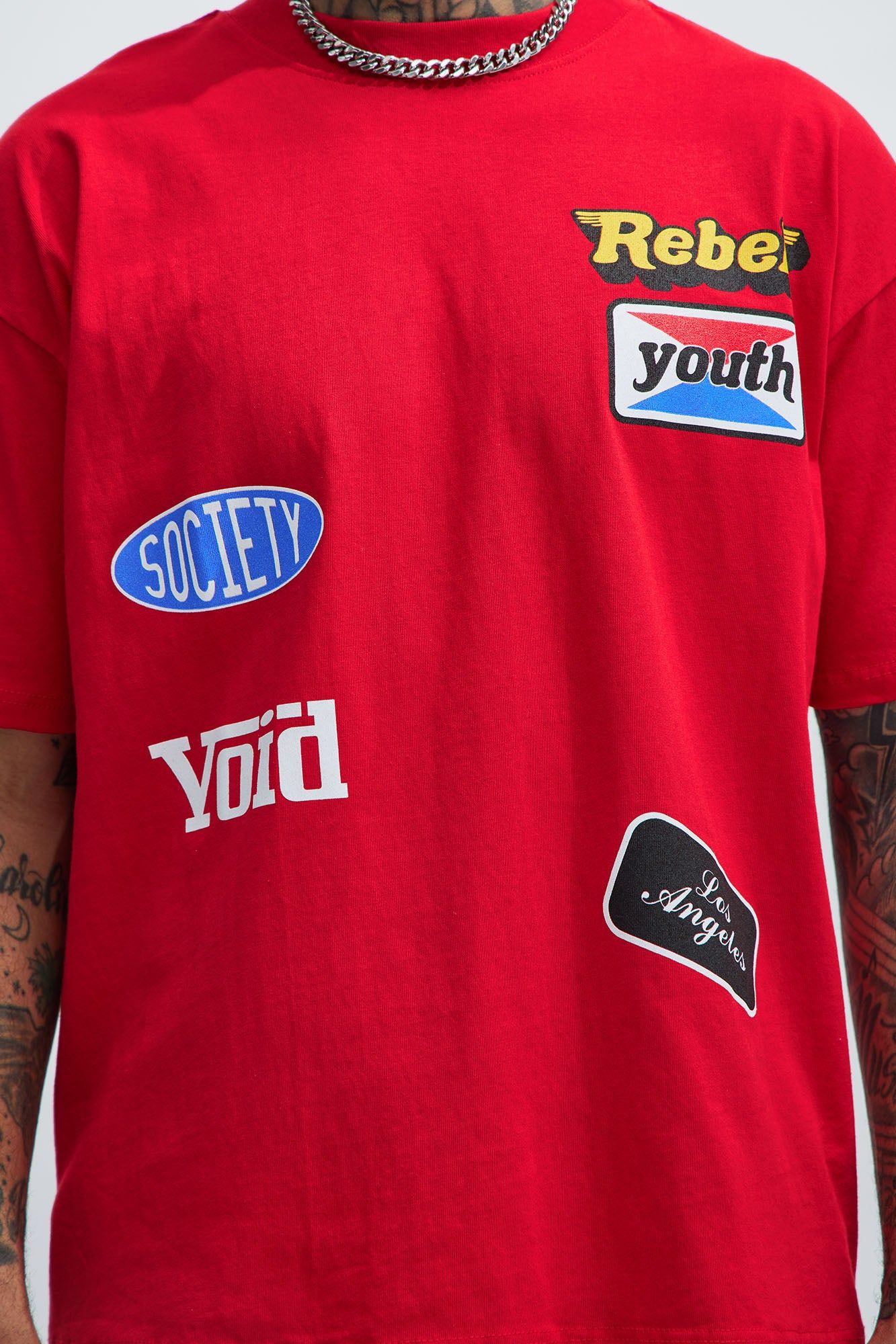 Rebel Racing Boxy Short Sleeve Tee - Red sold by Fashion Nova product image thumbnail 3