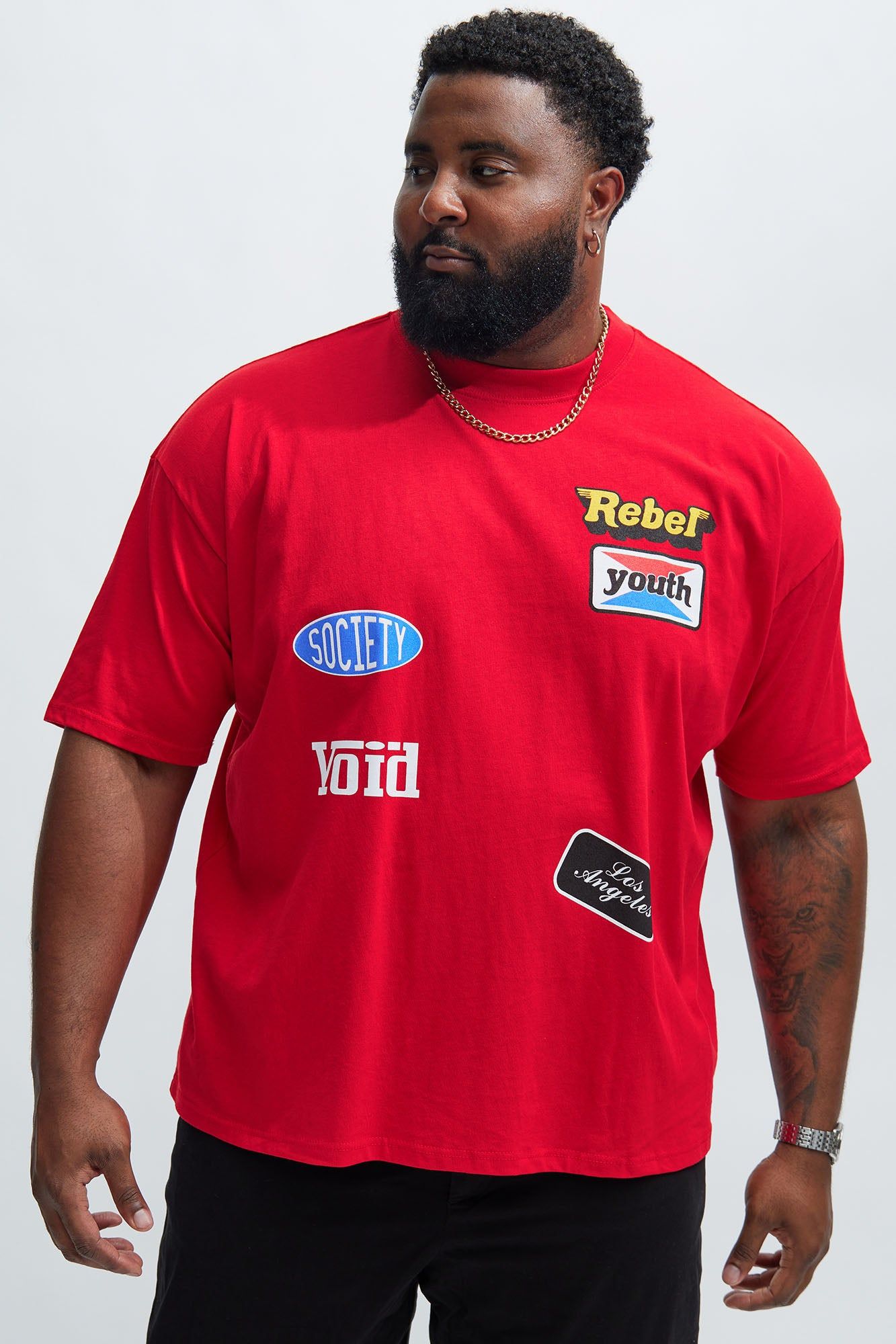 Rebel Racing Boxy Short Sleeve Tee - Red sold by Fashion Nova product image thumbnail 4
