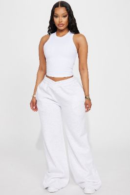 Days Off Fleece Sweatpants - Heather Grey sold by Fashion Nova