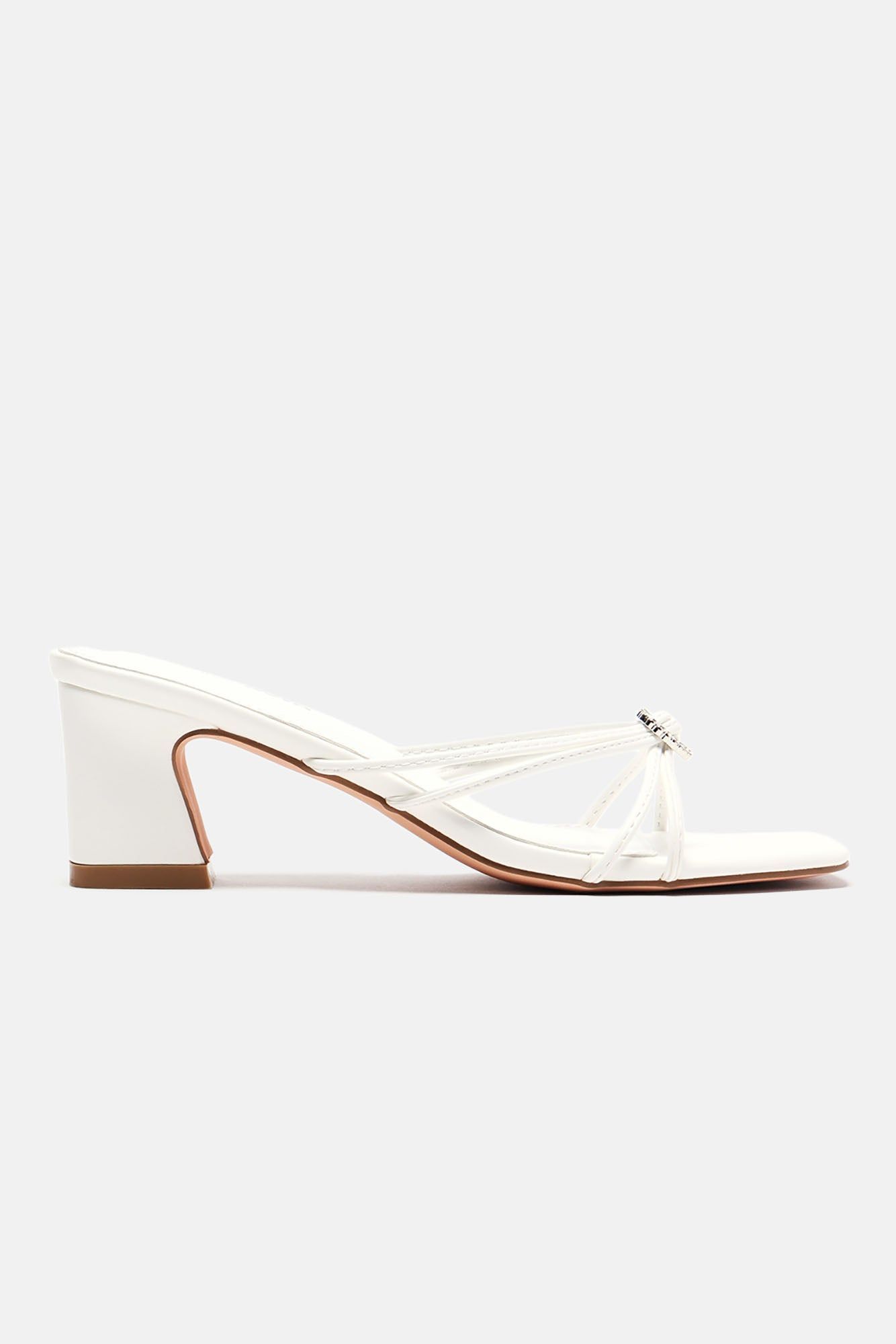 Dreamer Heart Mules - White sold by Fashion Nova product image thumbnail 4
