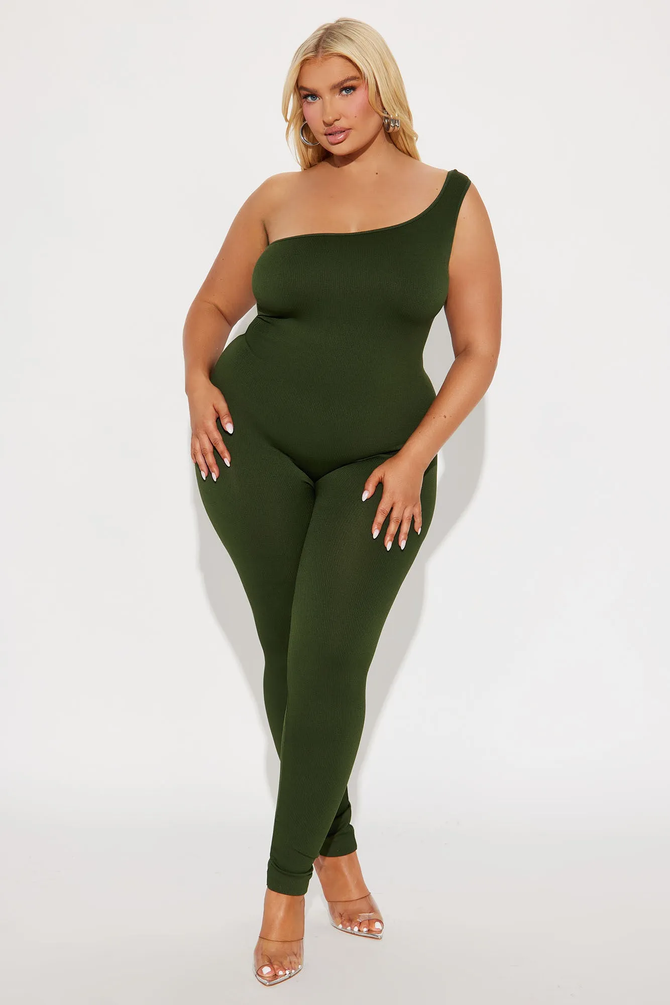 Sienna Seamless Jumpsuit - Olive sold by Fashion Nova product image thumbnail 4