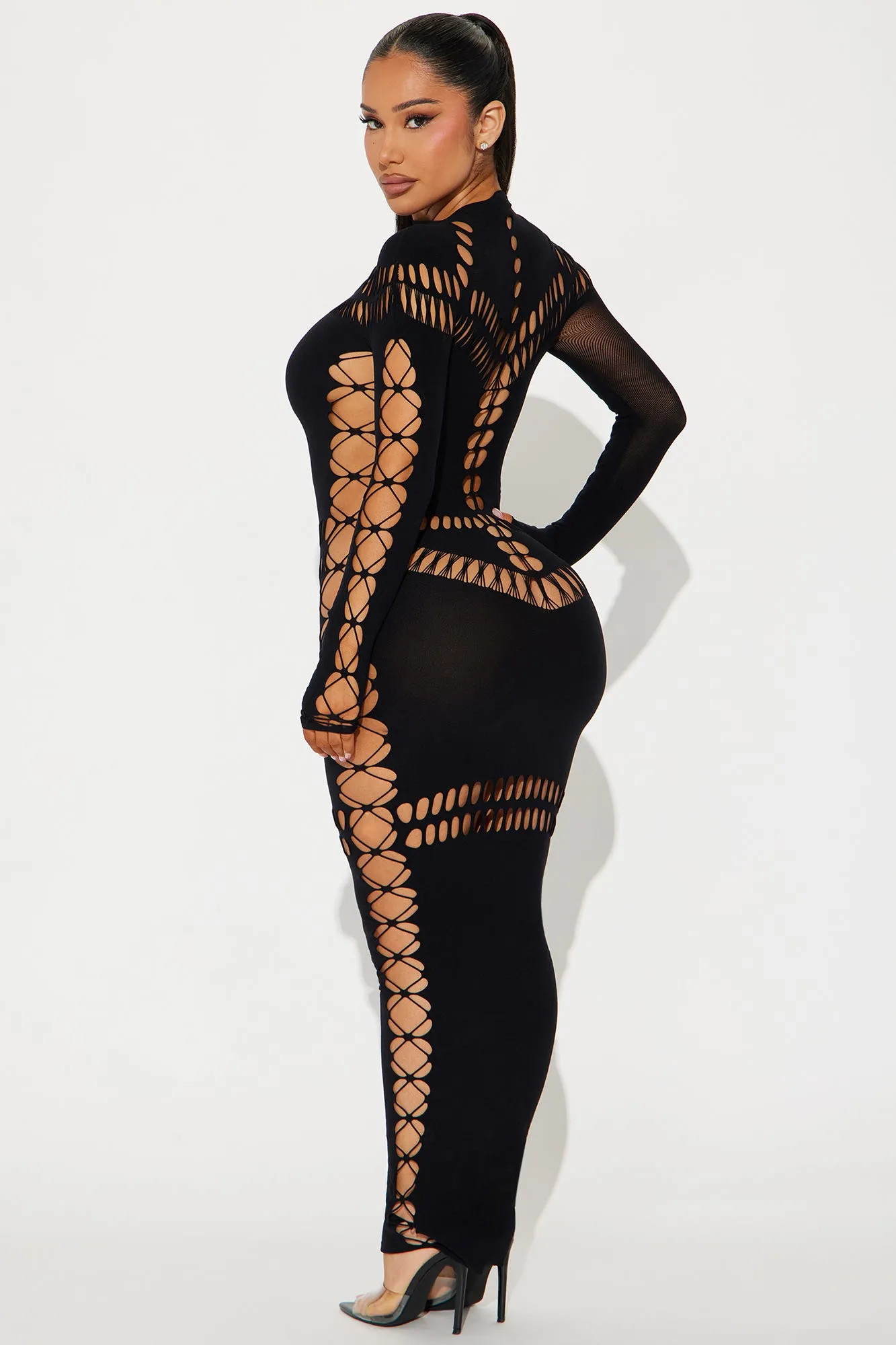 Stephanie Seamless Cut Out Maxi Dress - Black sold by Fashion Nova product image thumbnail 3