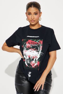 Stole Your Heart Graphic Tee - Black sold by Fashion Nova