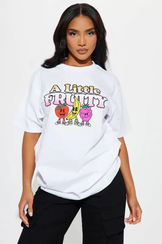 A Little Fruity Graphic Tee - White sold by Fashion Nova