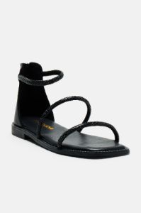 On Her Way Flat Sandals - Black sold by Fashion Nova