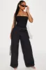A Little Too Late Cargo Jumpsuit - Black sold by Fashion Nova
