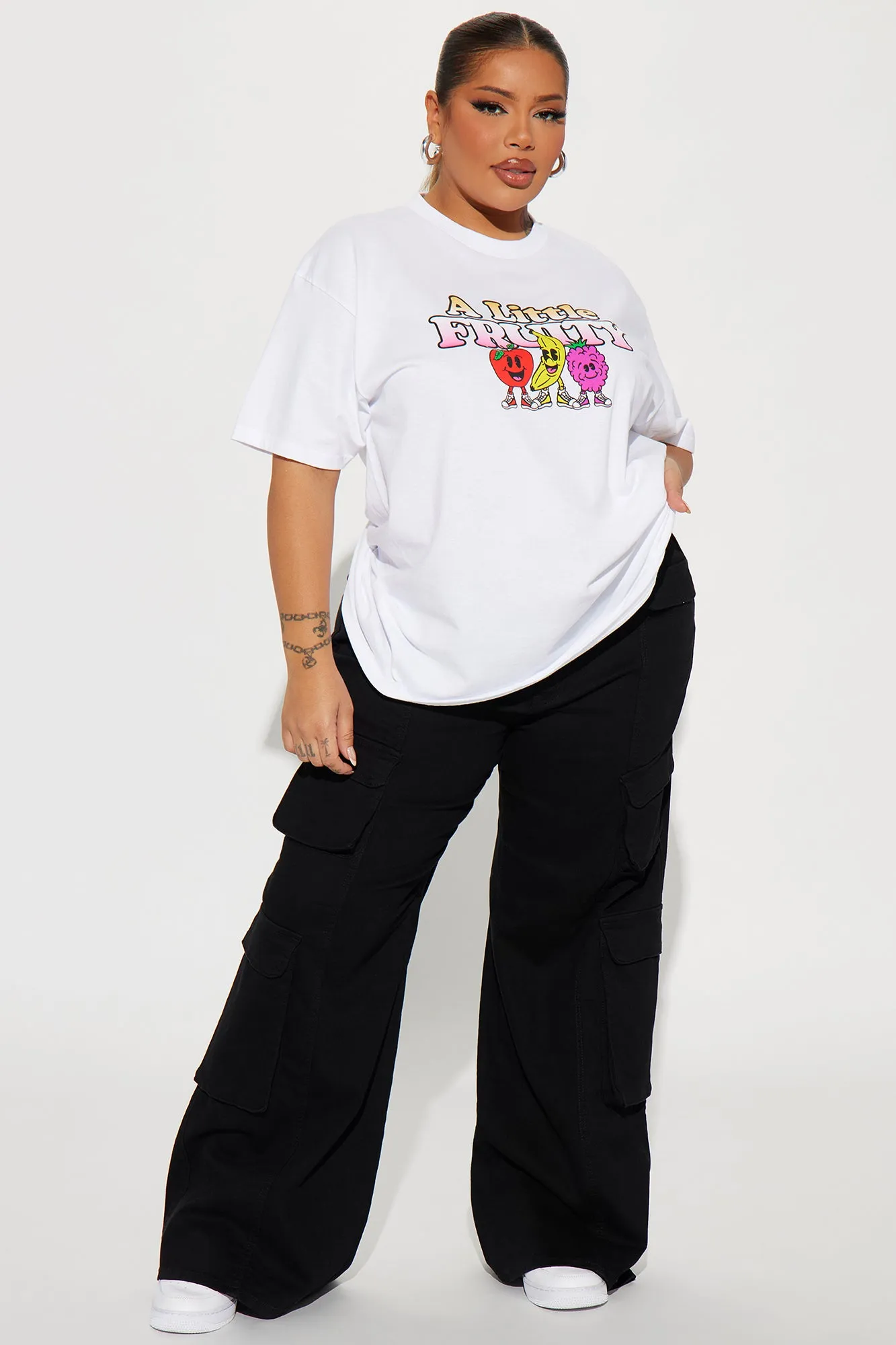 A Little Fruity Graphic Tee - White sold by Fashion Nova product image thumbnail 5