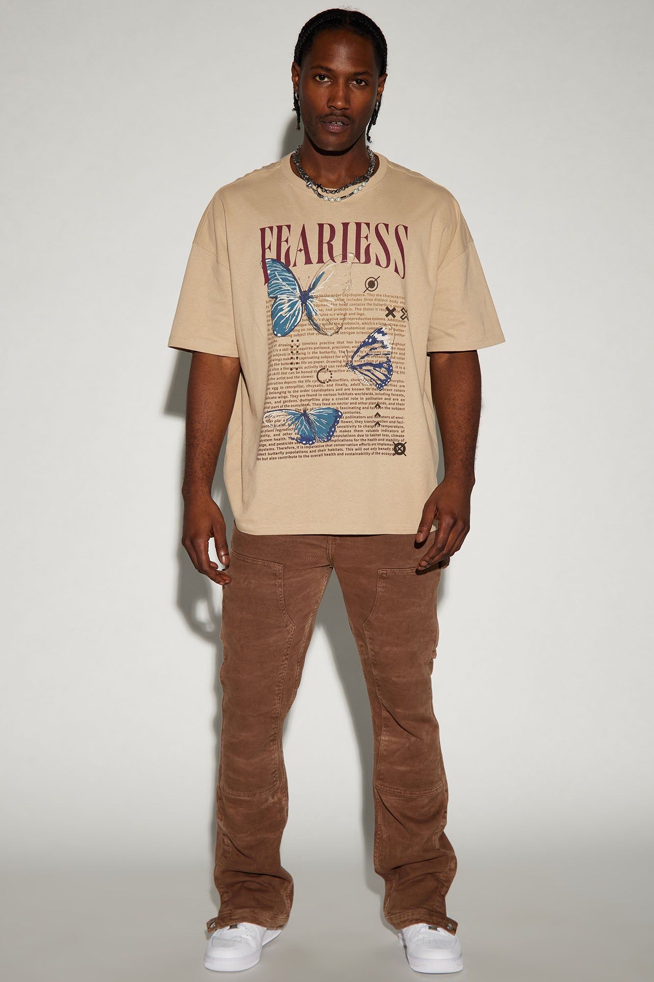 Fearless Butterfly Oversized Short Sleeve Tee - Tan sold by Fashion Nova product image thumbnail 2