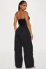 A Little Too Late Cargo Jumpsuit - Black sold by Fashion Nova