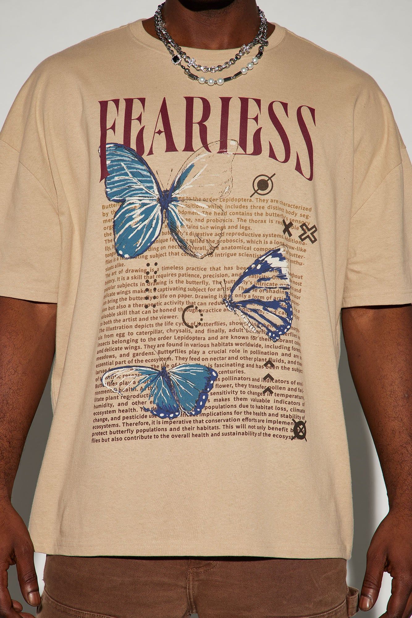 Fearless Butterfly Oversized Short Sleeve Tee - Tan sold by Fashion Nova product image thumbnail 3
