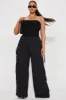 A Little Too Late Cargo Jumpsuit - Black sold by Fashion Nova