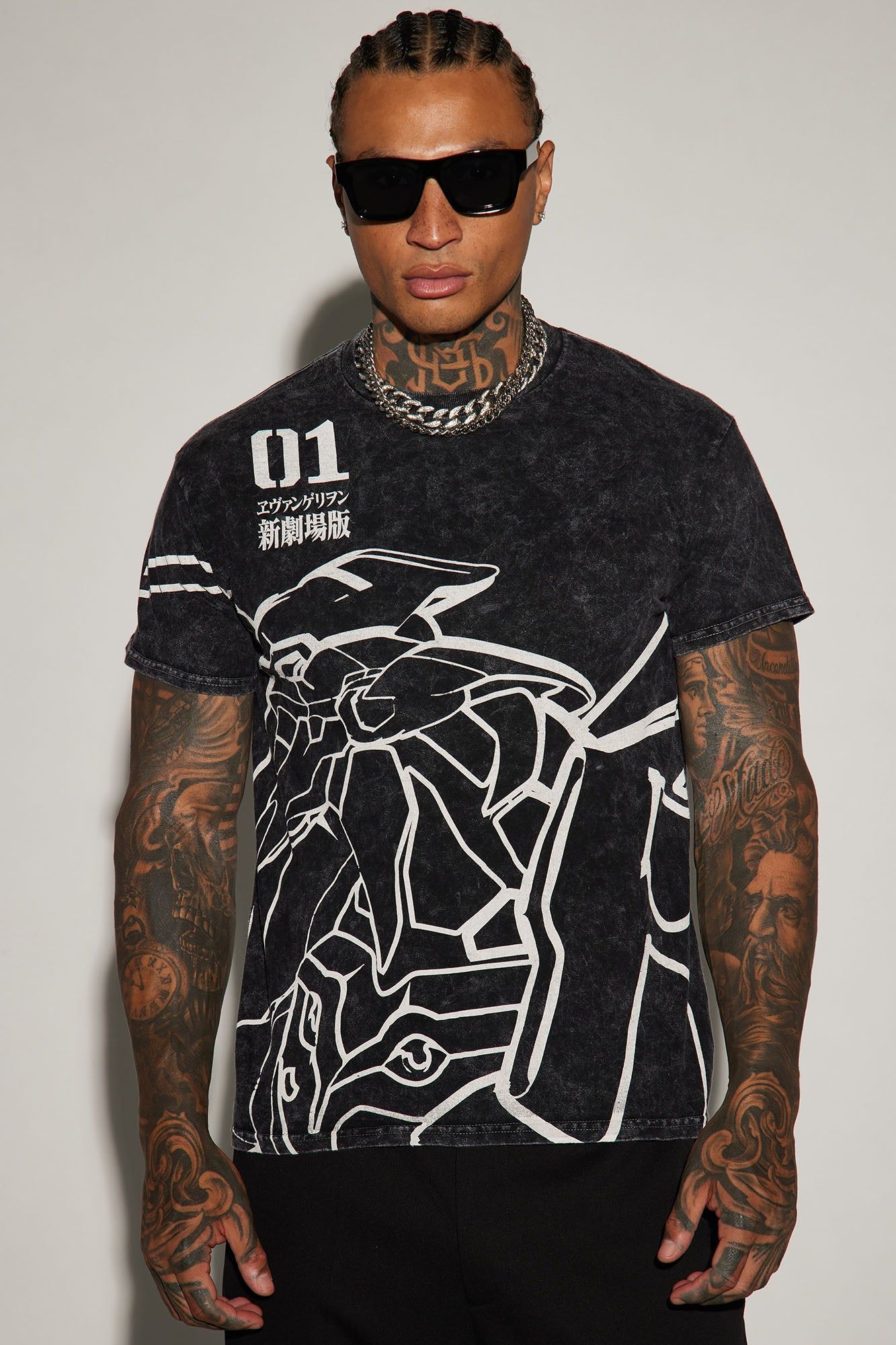 Neon Genesis Evangelion Short Sleeve Tee - Black sold by Fashion Nova