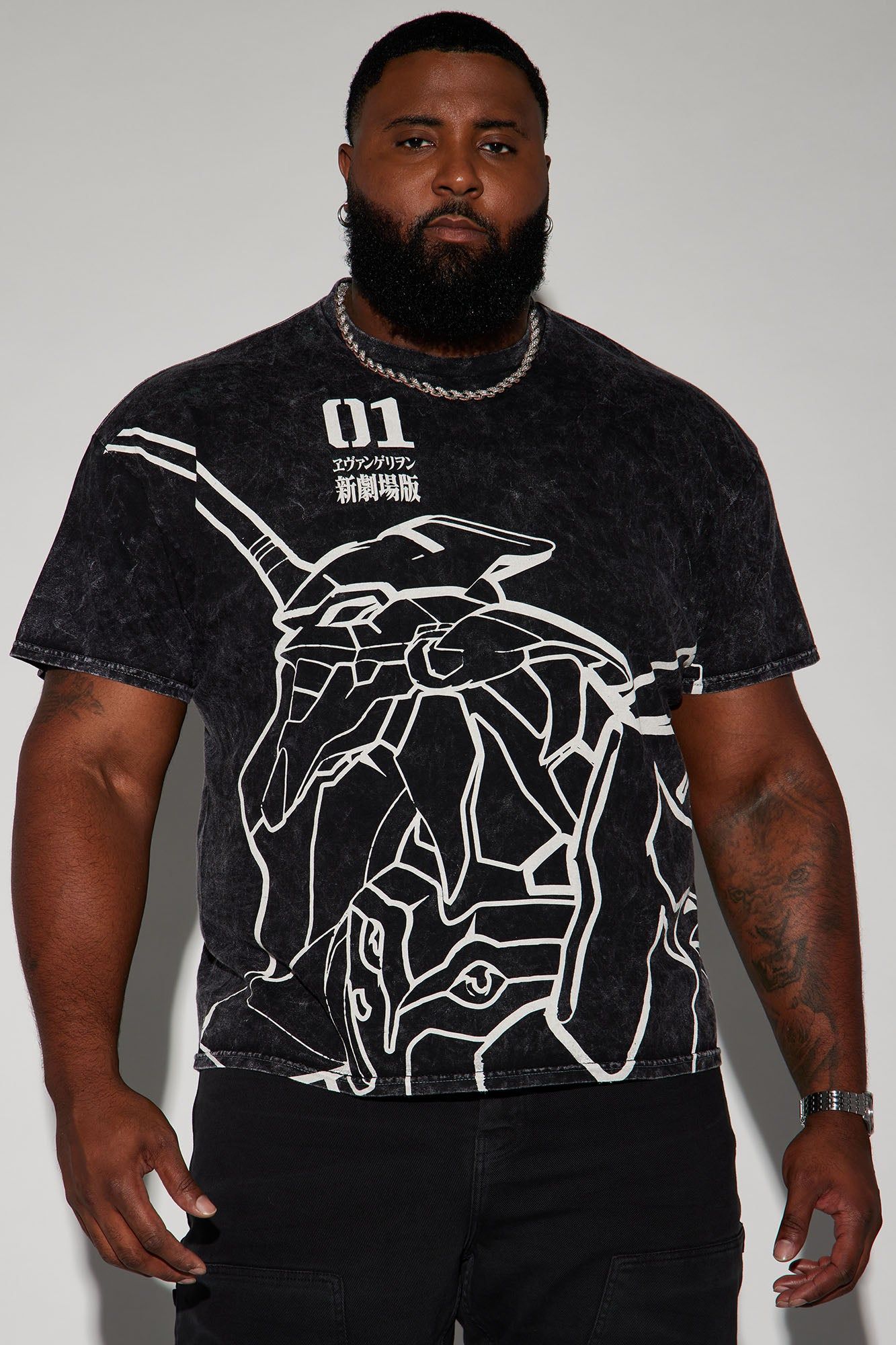 Neon Genesis Evangelion Short Sleeve Tee - Black sold by Fashion Nova product image thumbnail 5