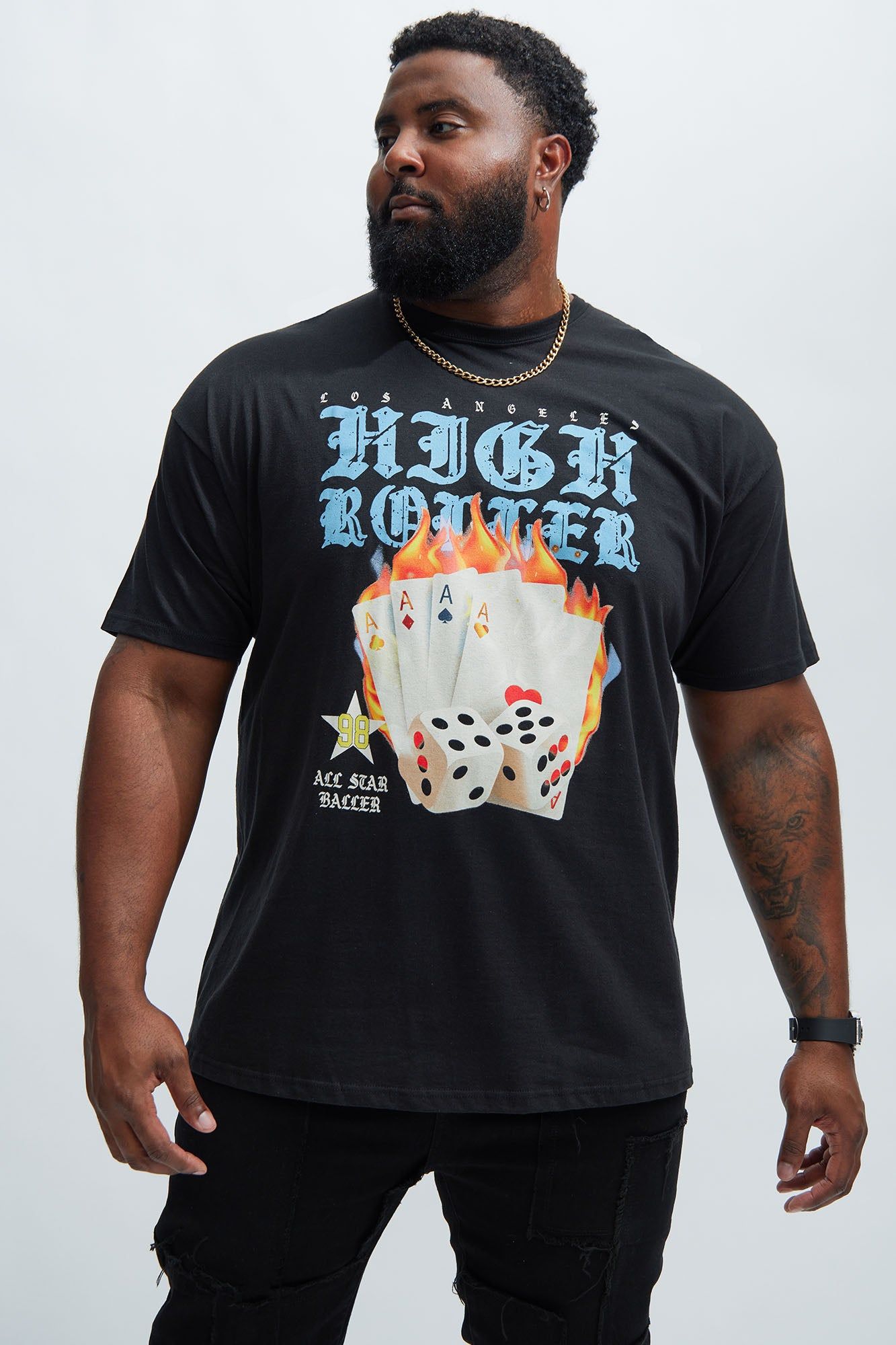 LA High Roller Short Sleeve Tee - Black sold by Fashion Nova product image thumbnail 4