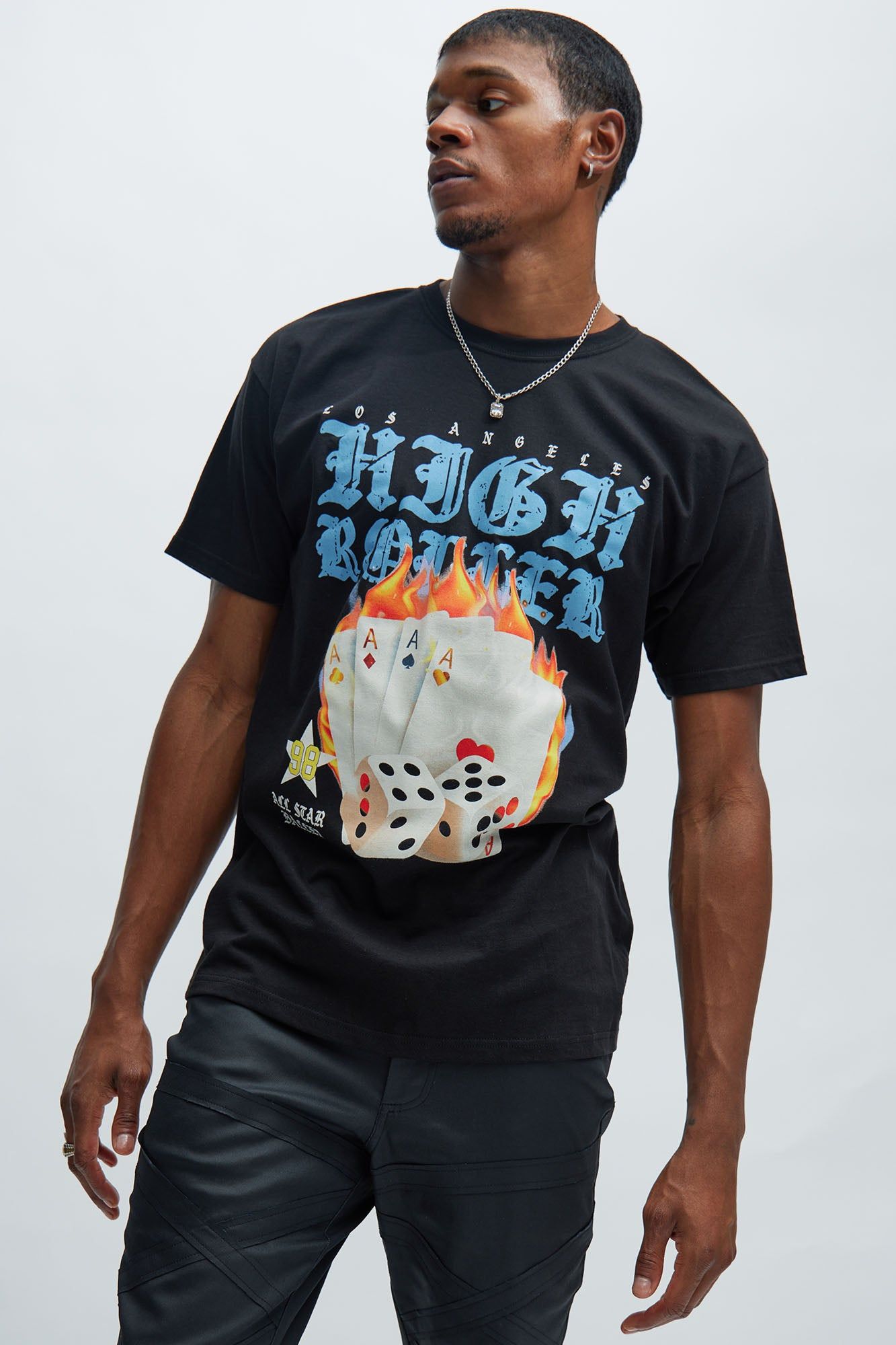 LA High Roller Short Sleeve Tee - Black sold by Fashion Nova