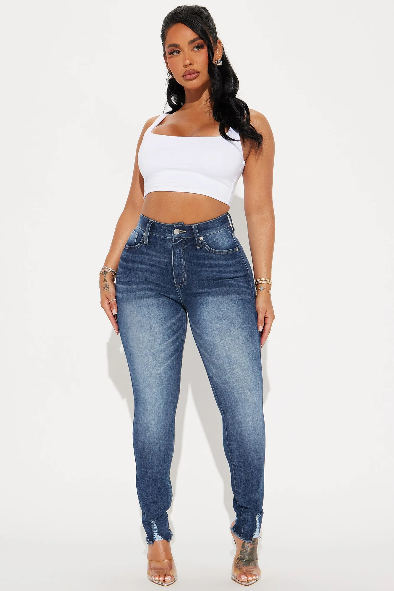 Make No Mistake Stretch Skinny Jeans - Medium Wash sold by Fashion Nova