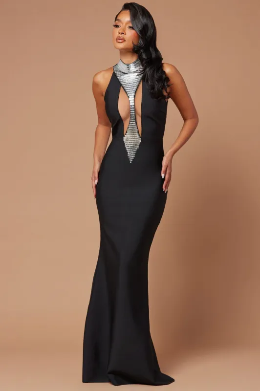 Aeryn Embellished Gown - Black sold by Fashion Nova