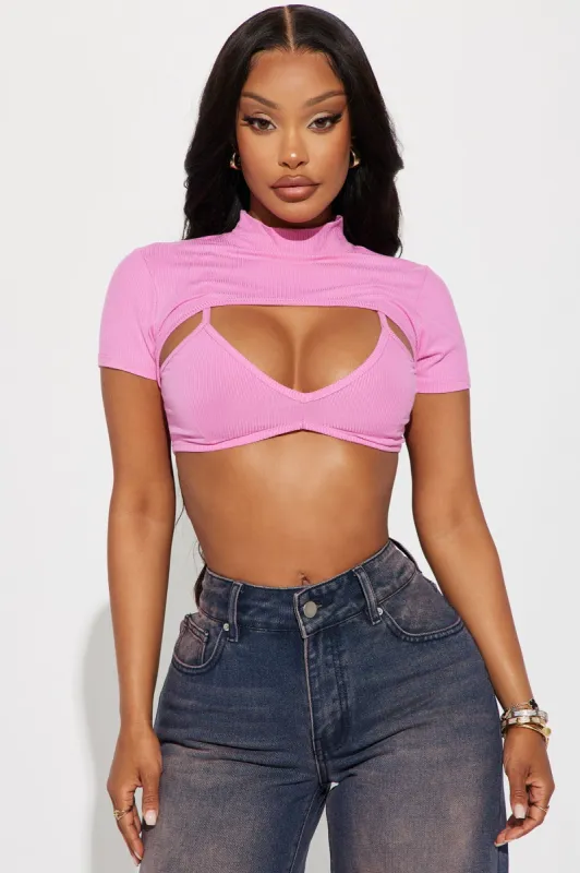 Izzy Cut Out Top - Pink sold by Fashion Nova
