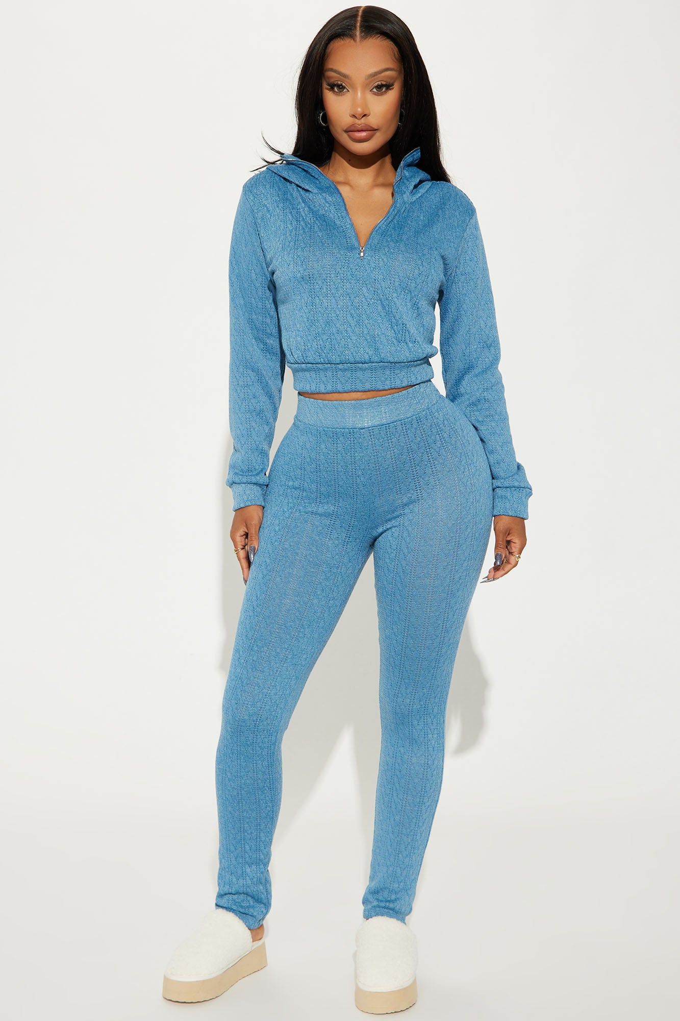 Mind Games Legging Set - Blue sold by Fashion Nova