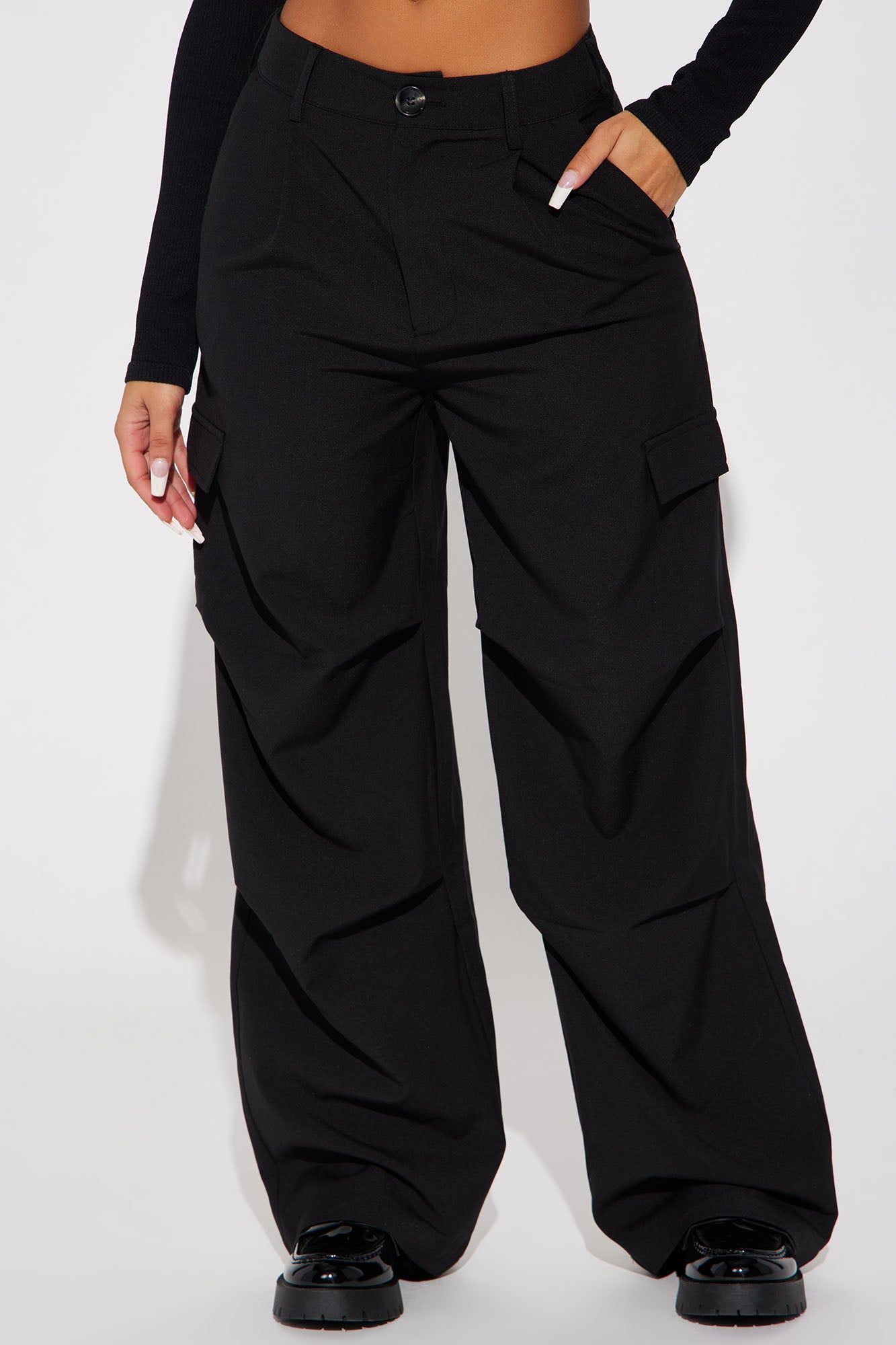 In The Mix Cargo Trouser - Black sold by Fashion Nova product image thumbnail 2