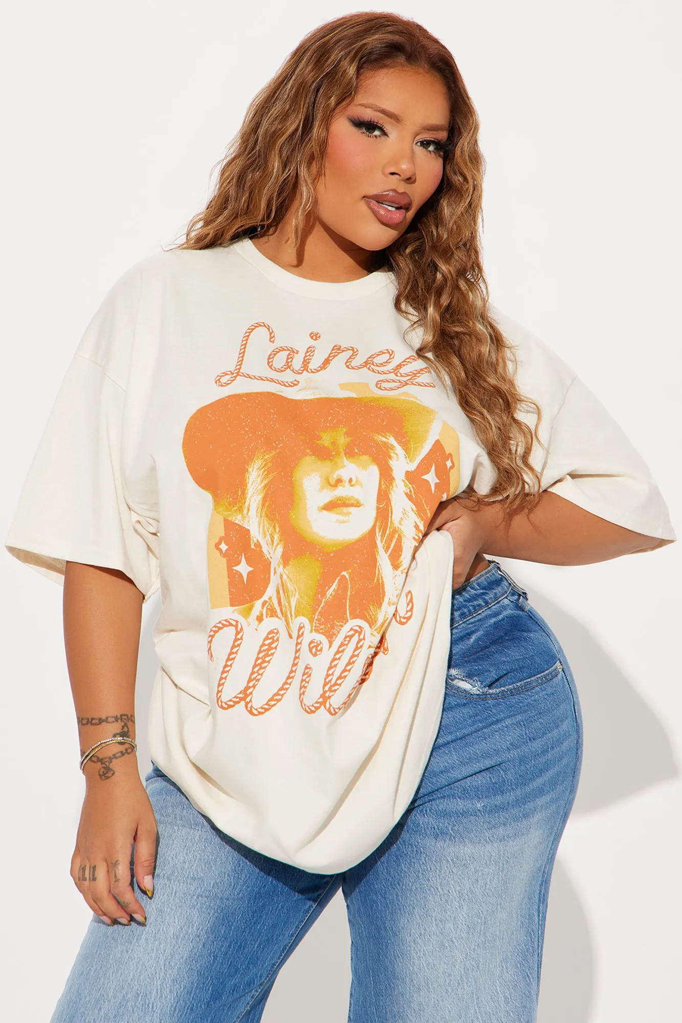 Lainey Wilson Graphic Tee - Off White sold by Fashion Nova product image thumbnail 4