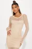 Eileen Crochet Maxi Dress - Nude sold by Fashion Nova